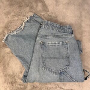 Abercrombie & Fitch 90s Relaxed High Rise Curve Love Carpenter Jeans 31 12 Reg